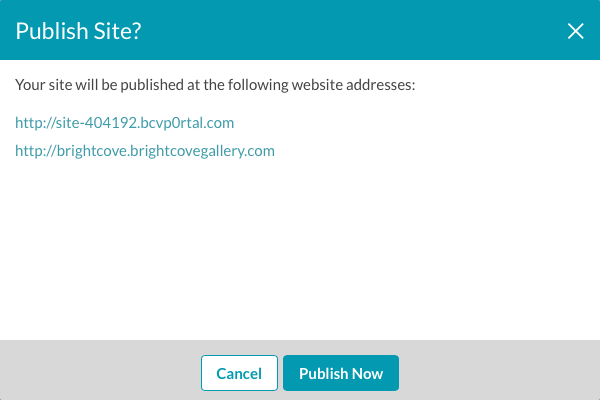 publishing dialog